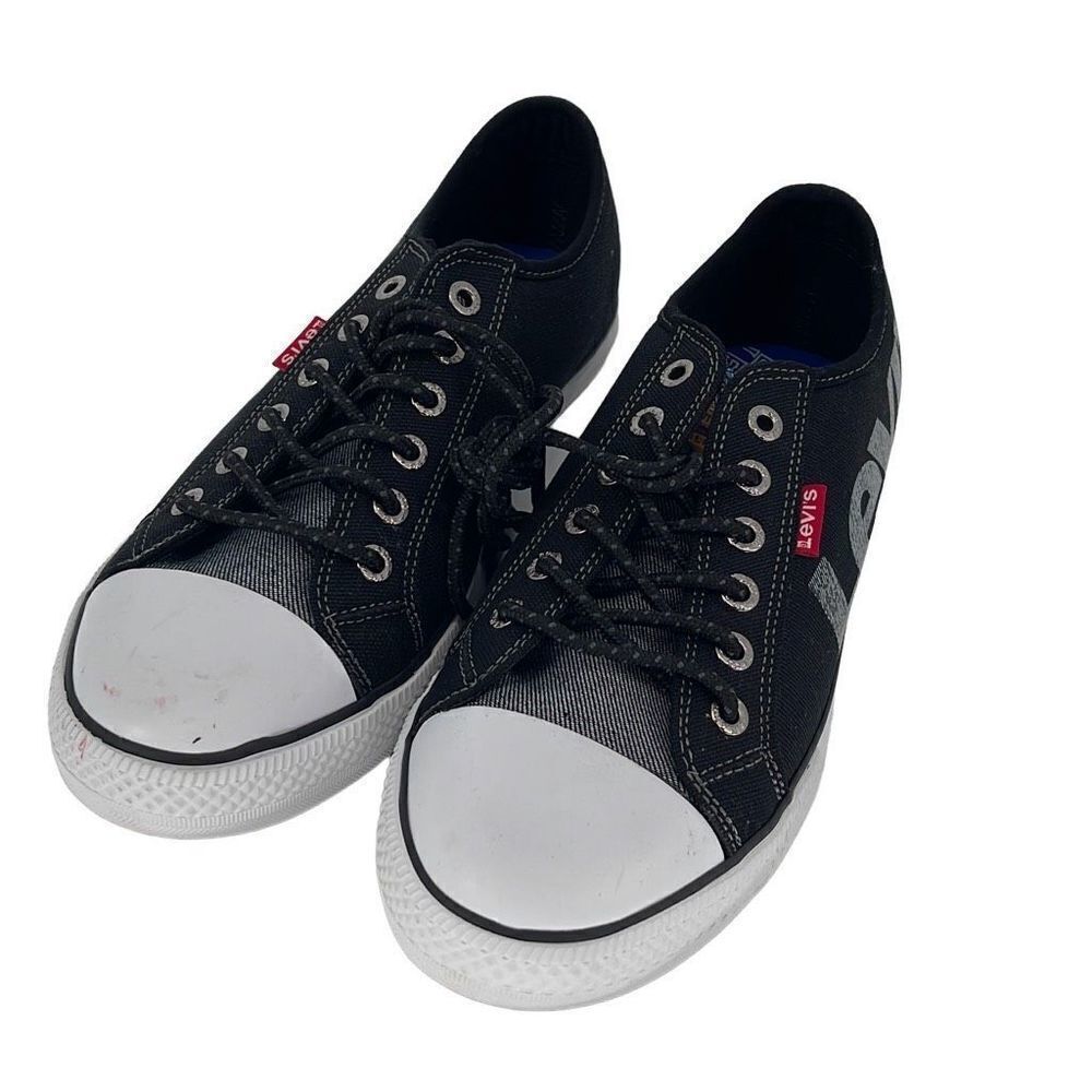 Levi's Boys Stan Buck Fashion Sneakers Kids Shoes Denim Lace Up Black Size 7